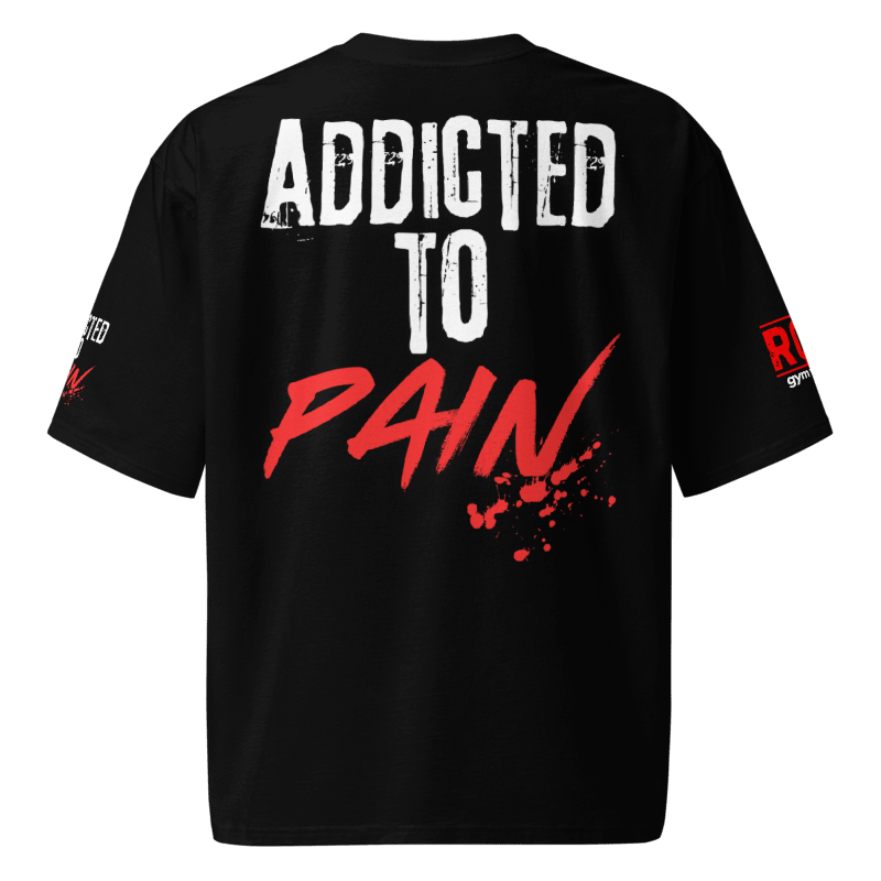 Addicted To Pain Oversized Heavyweight T-Shirt - Black