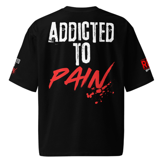 Addicted To Pain Oversized Heavyweight T-Shirt - Black