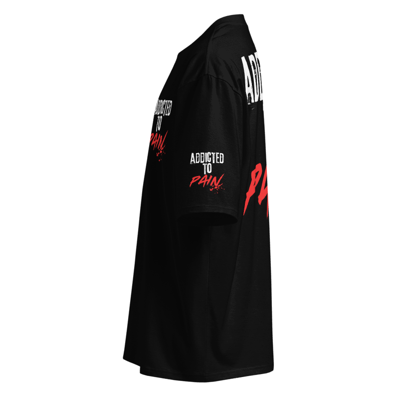 Addicted To Pain Oversized Heavyweight T-Shirt - Black