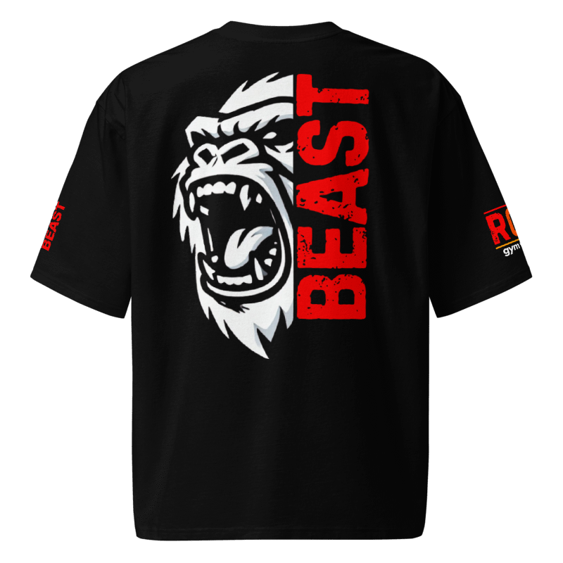 Beast Oversized Heavyweight T-Shirt - Black