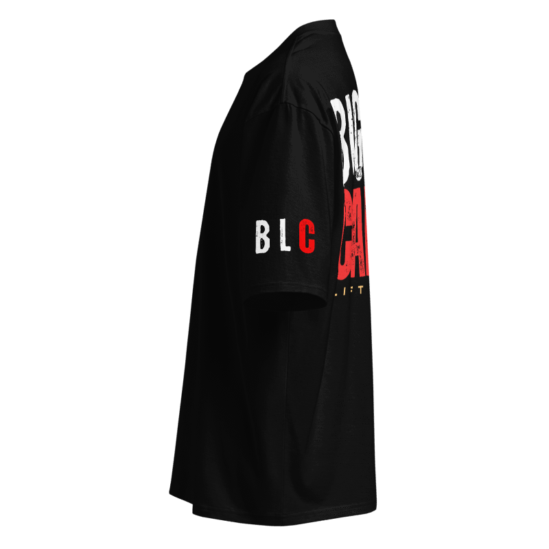 Big Lift Cartel Oversized Heavyweight T-Shirt - Black