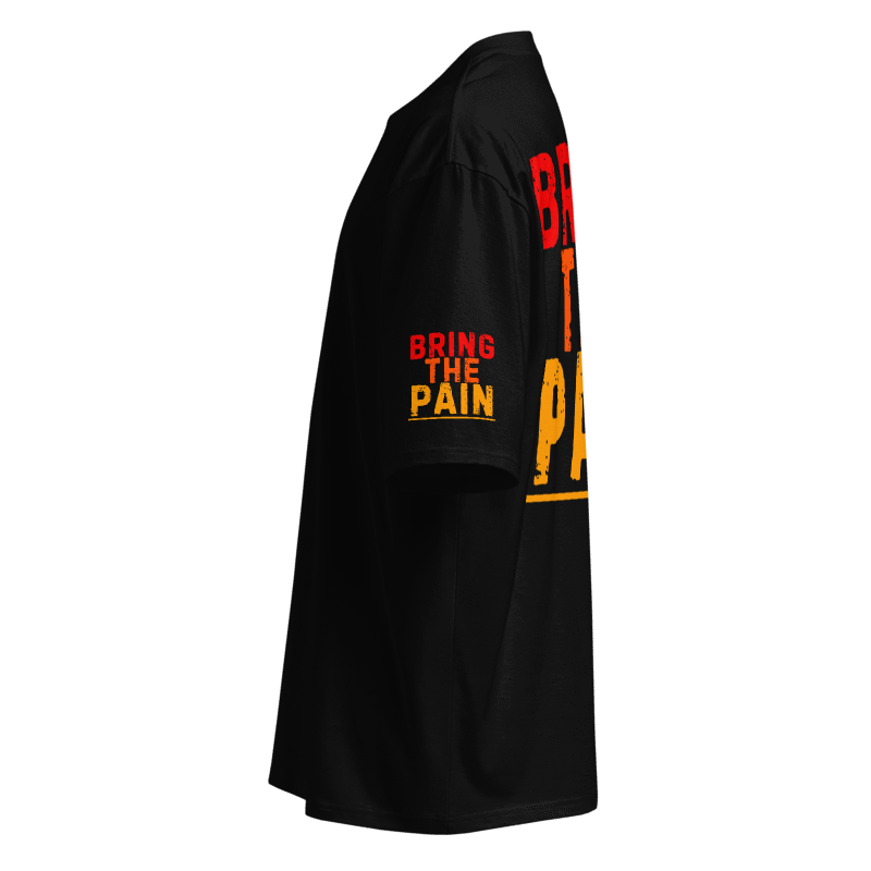 Bring The Pain Fire Oversized Heavyweight T-Shirt - Black