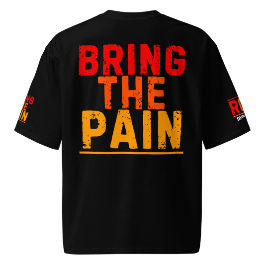 Bring The Pain Fire Oversized Heavyweight T-Shirt - Black