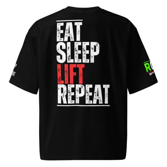 Eat Sleep Lift Repeat T-Shirt - Black