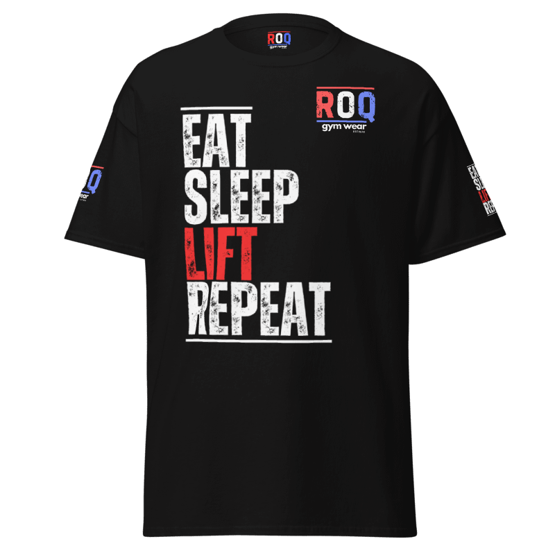 Eat Sleep Lift Repeat T-Shirt - Black