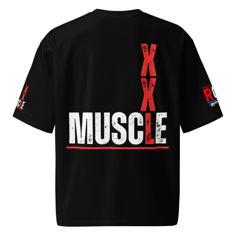 Muscle XXL Oversized Heavyweight T-Shirt - Black