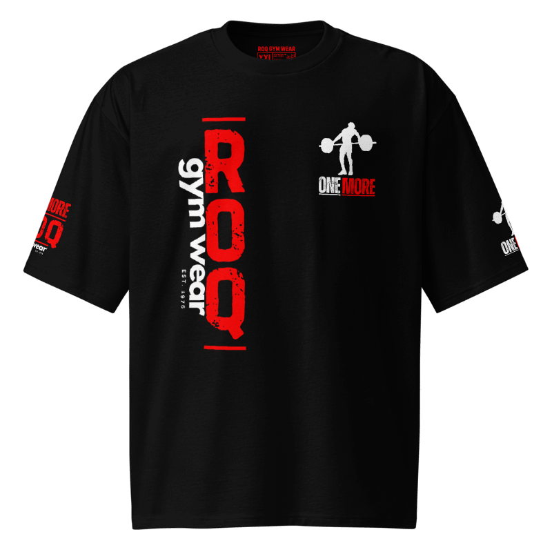 OneMore Red Oversized Heavyweight T-Shirt - Black