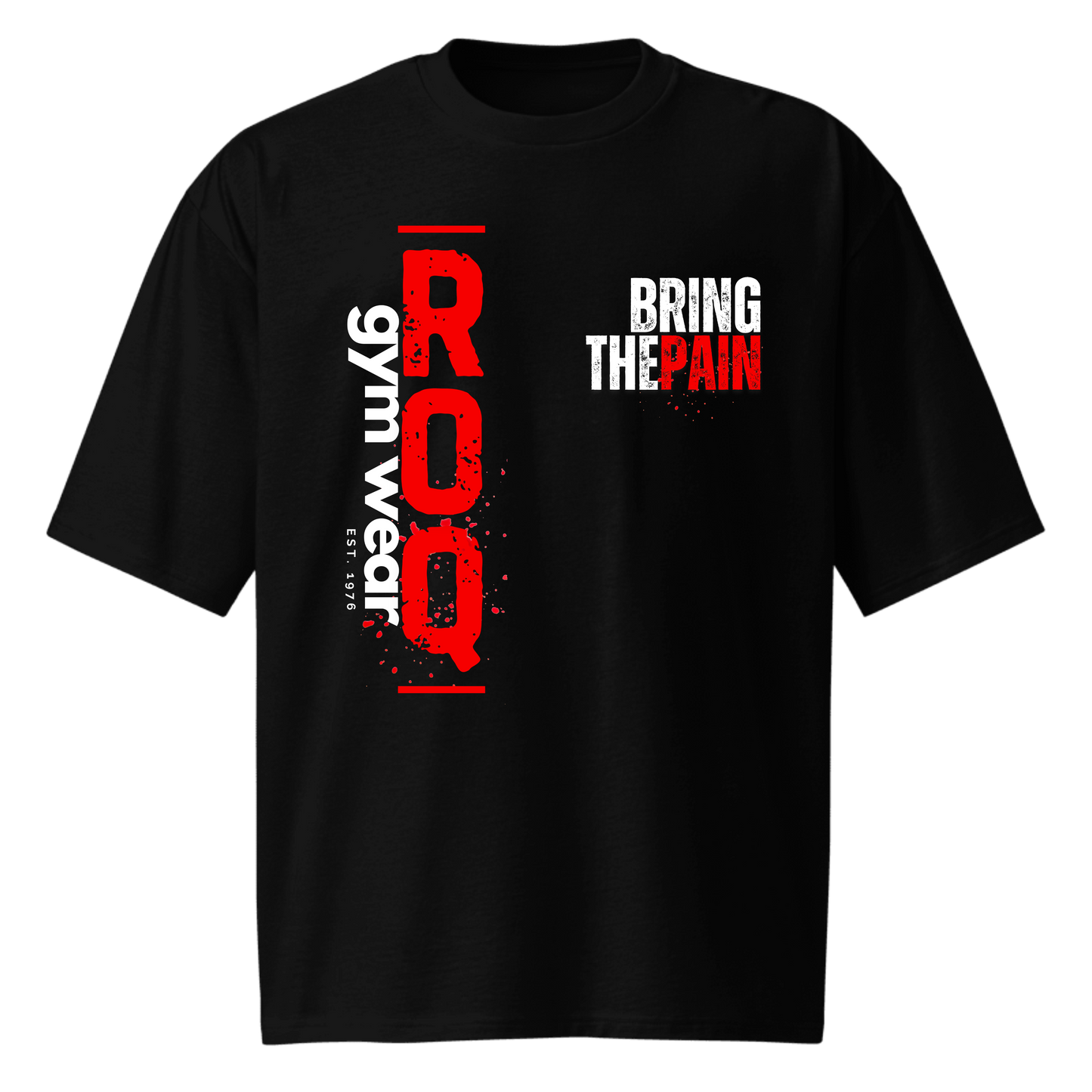 Bring The Pain Oversized Heavyweight T-Shirt - Black