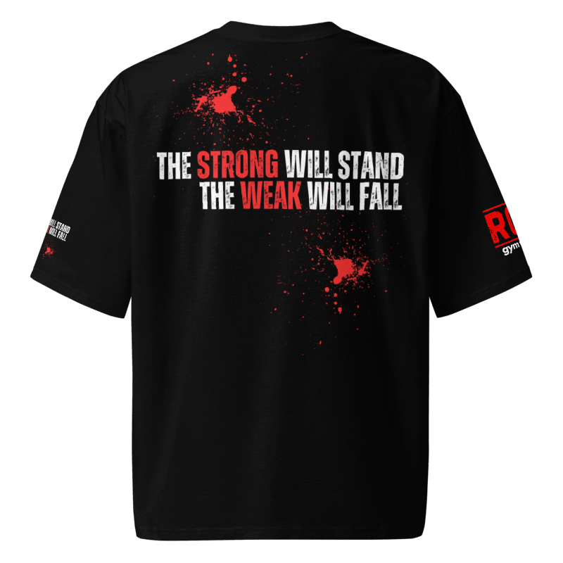 The Strong Will Stand Oversized Heavyweight T-Shirt - Black