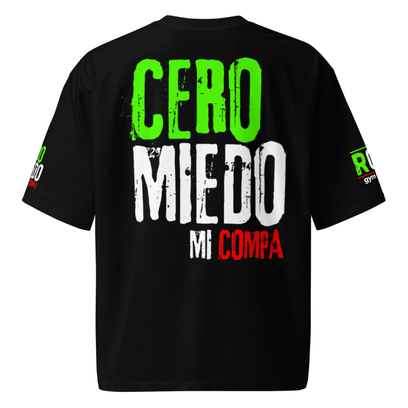 Cero Miedo Oversized Heavyweight T-Shirt - Black