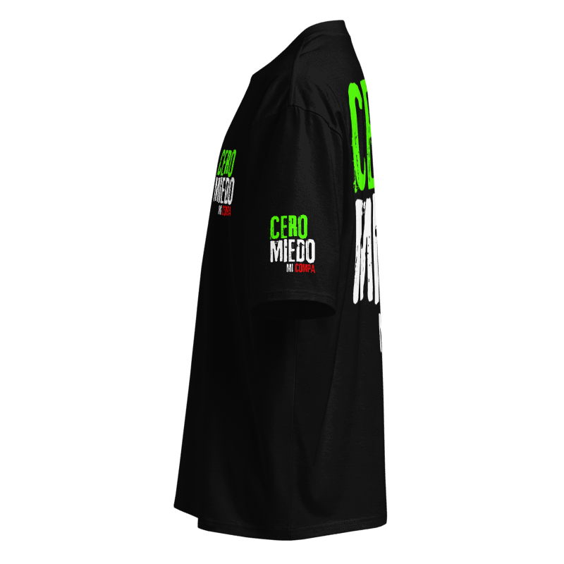 Cero Miedo Oversized Heavyweight T-Shirt - Black