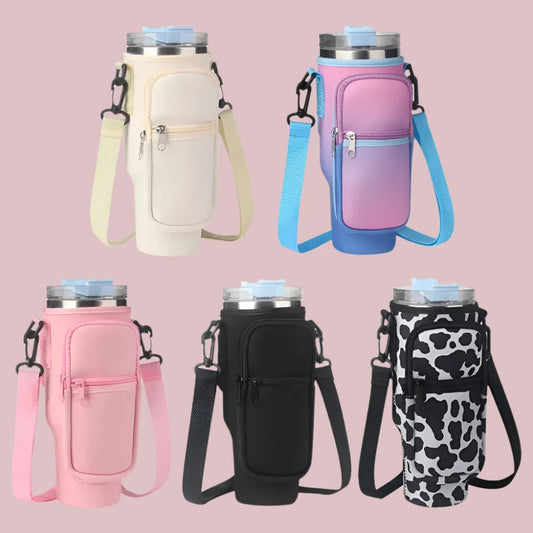 Water Bottle Carrier Bag With Adjustable Strap