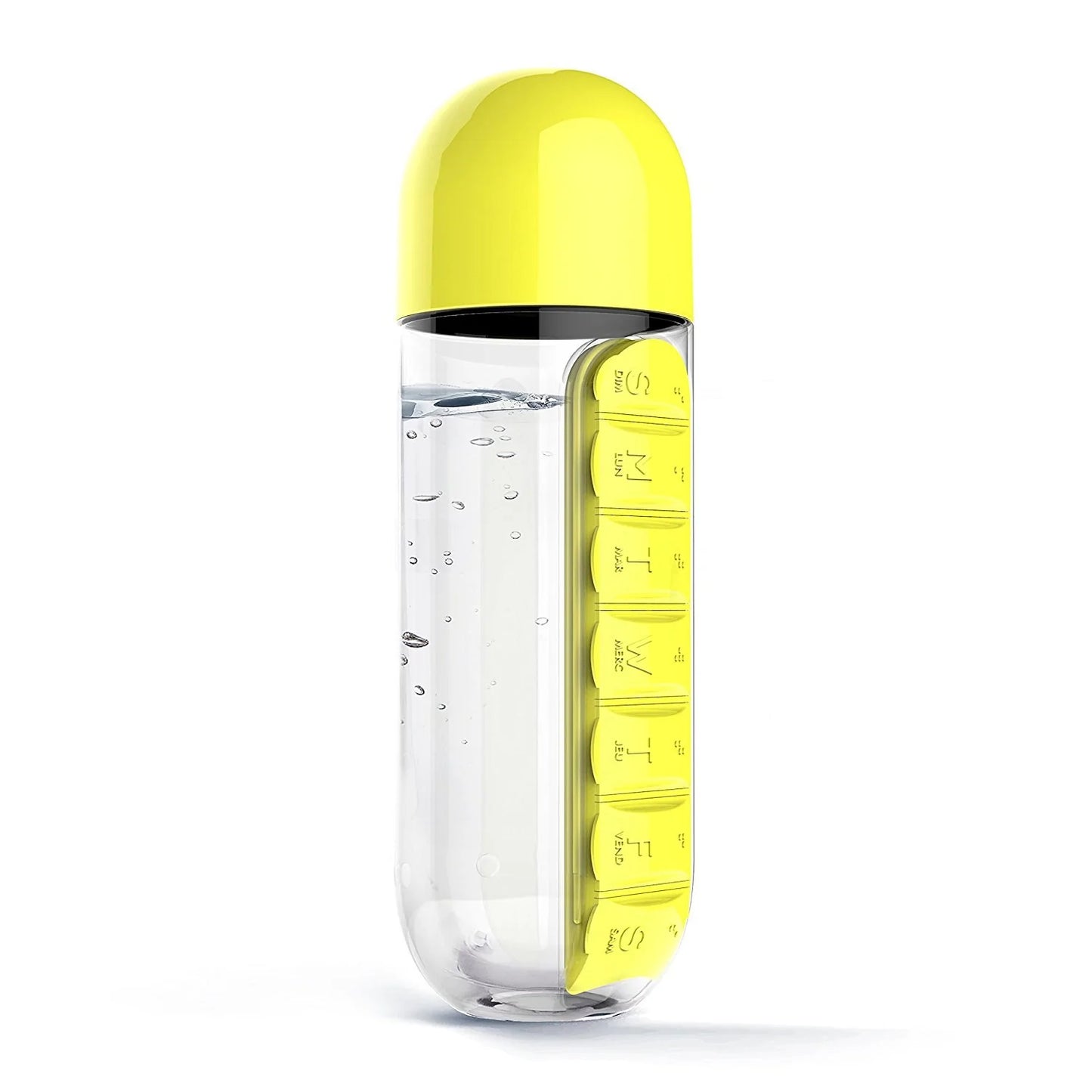 Gym Water Bottle w/Supplement Storage